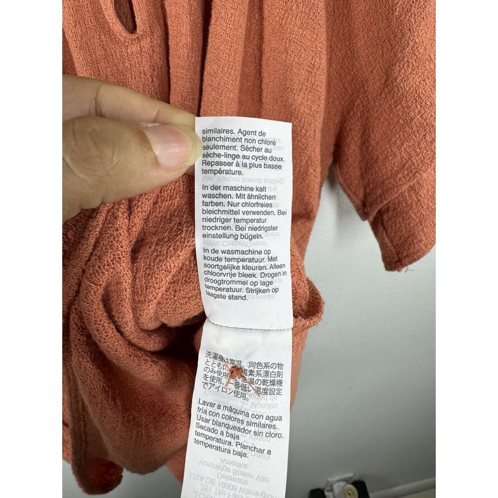Madewell Women's Orange Tiered Sleeve Blouse L7353- L – Stylish & Comfortable - Picture 10 of 12